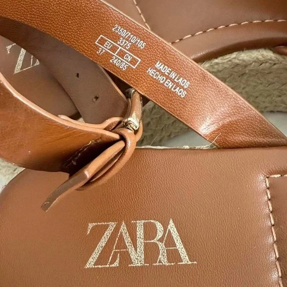 Zara Espadrille Platform Wedge Sandals - Picture 6 of 6